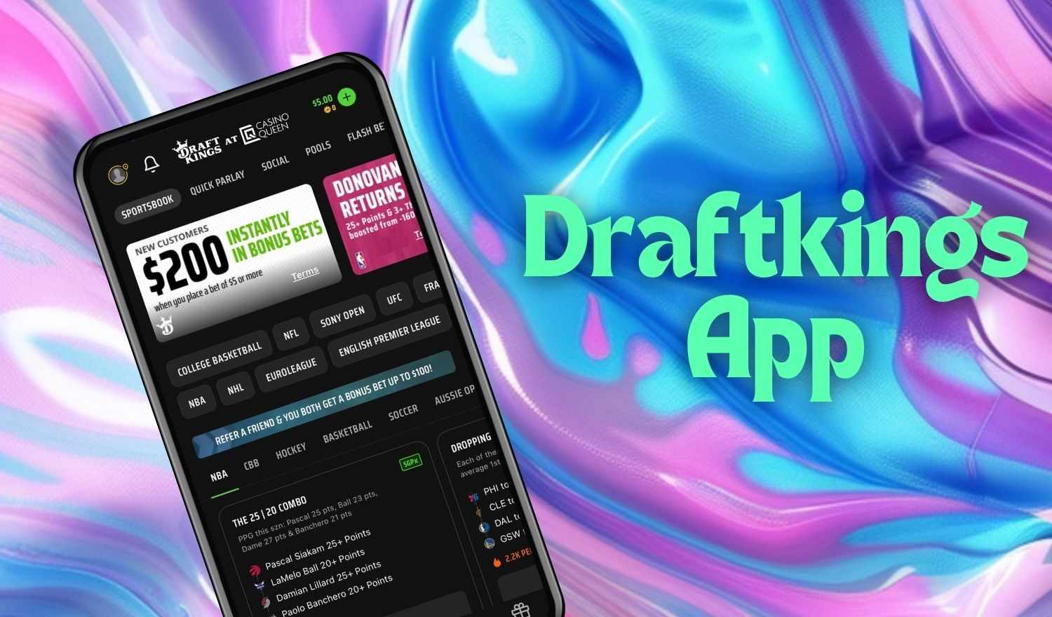 Draftkings Application download and install